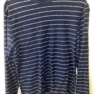 J.CREW DARK BLUE AND WHITE STRIPPED SWEATER